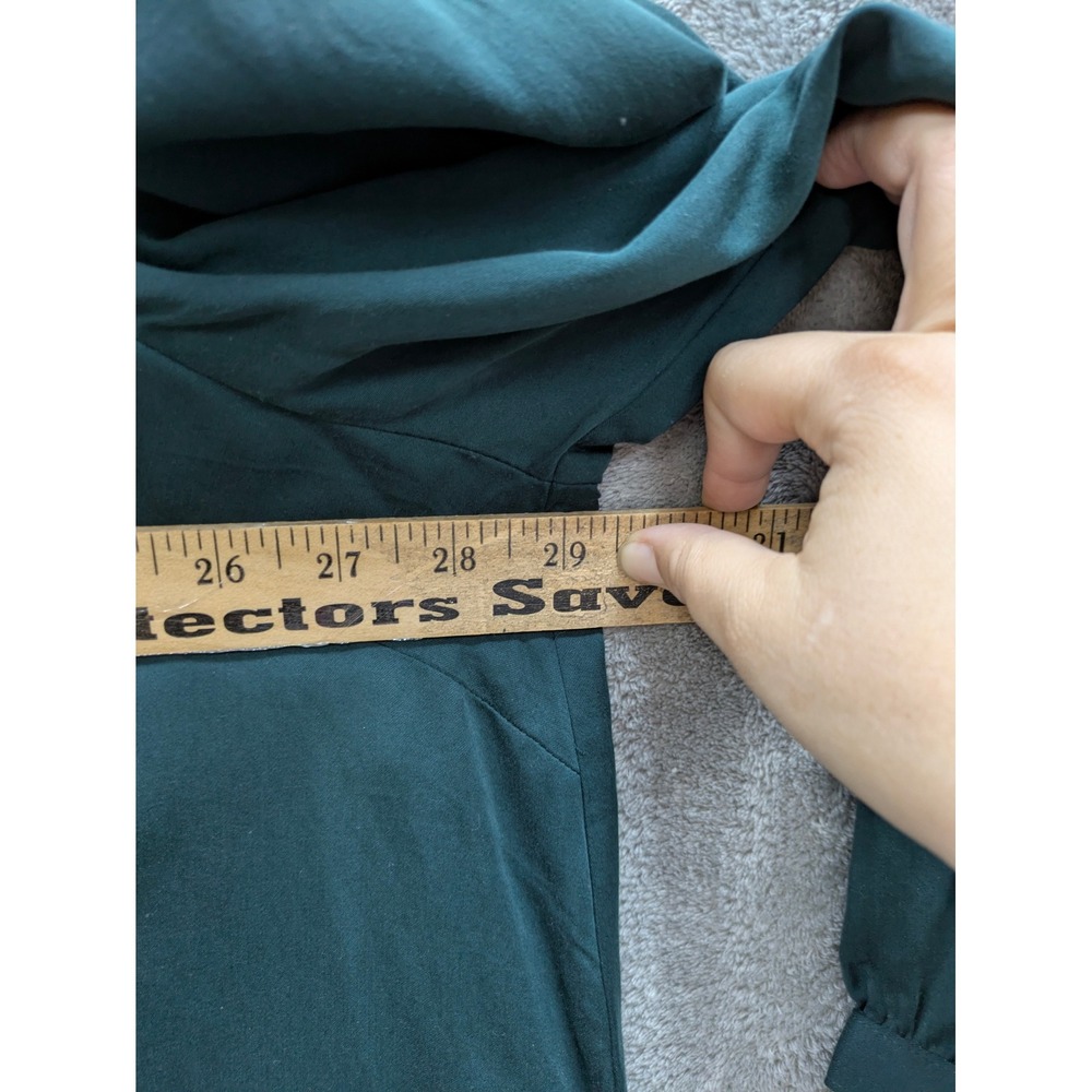 J Jill Evergreen Button Front Blouse Womens 4X Long Sleeve Minimalist Jewel Tone - Picture 5 of 8